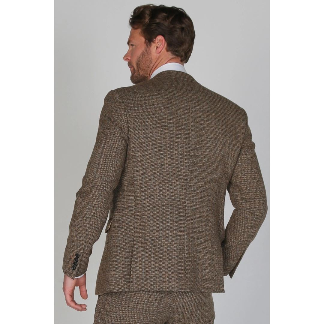 Ralph - Blazer masculino marrom em tweed