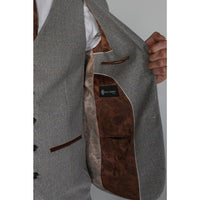 Ralph - Blazer masculino em tweed creme