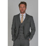 Ralph - Blazer masculino em tweed azul-marinho