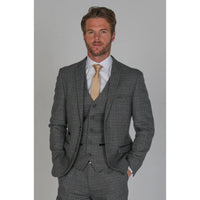 Ralph - Blazer masculino em tweed azul-marinho