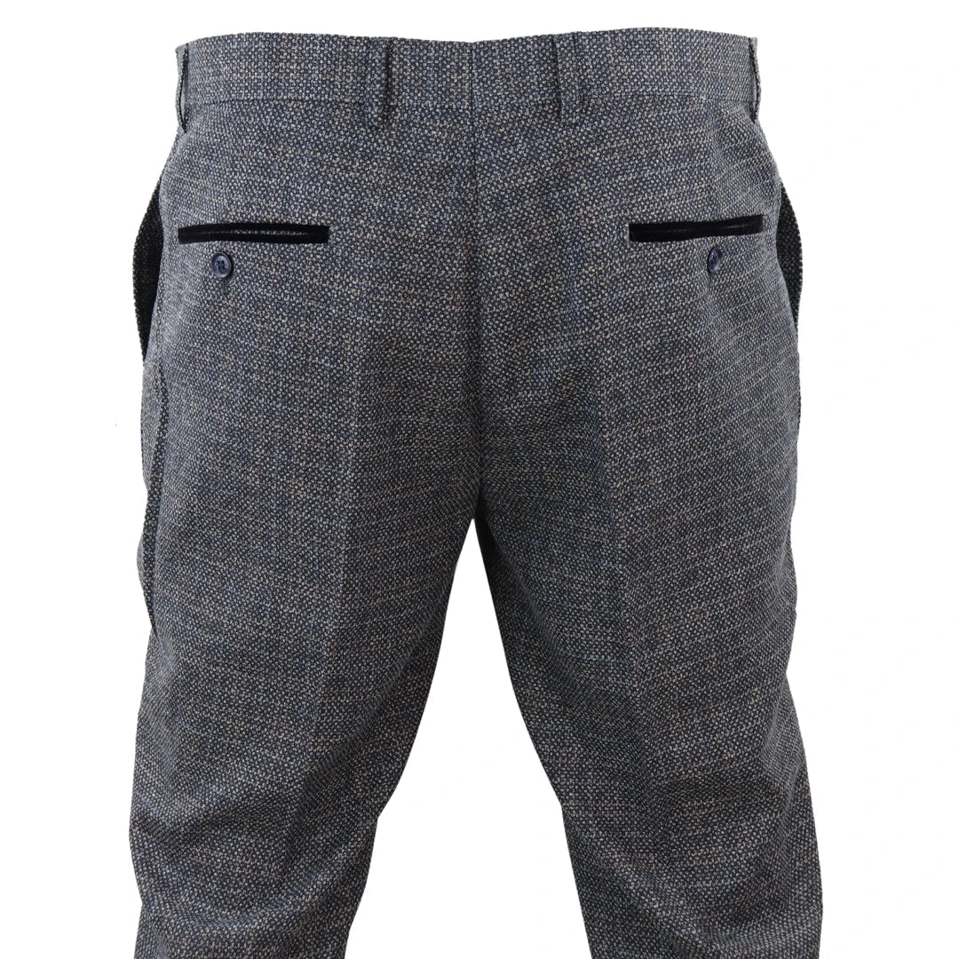 Ralph - Calças de tweed azul-marinho para homem