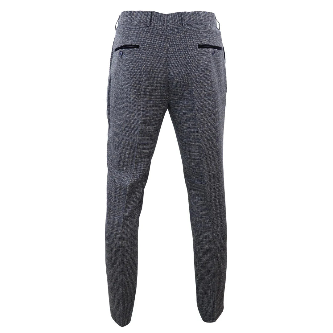 Ralph - Calças de tweed azul-marinho para homem