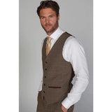Ralph - Colete masculino de tweed marrom