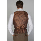 Ralph - Colete masculino de tweed marrom