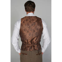 Ralph - Colete masculino de tweed marrom
