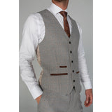 Ralph - Colete masculino de tweed creme