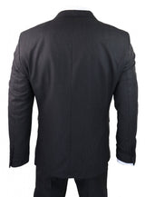 Terno preto risca de giz de 3 peças - RC20-02