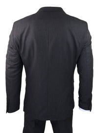 Terno preto risca de giz de 3 peças - RC20-02