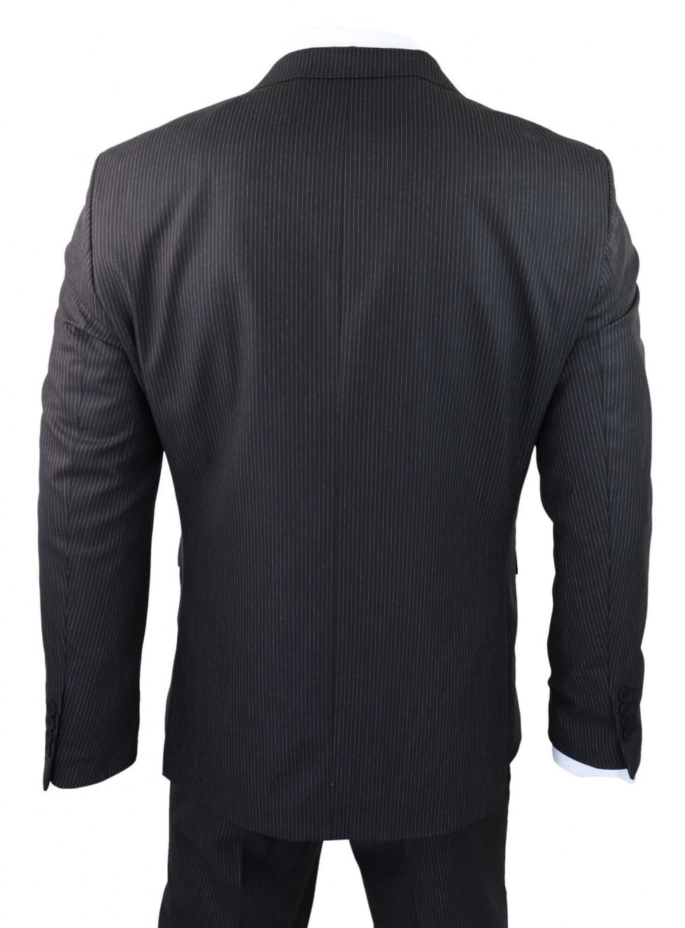 Terno preto risca de giz de 3 peças - RC20-02