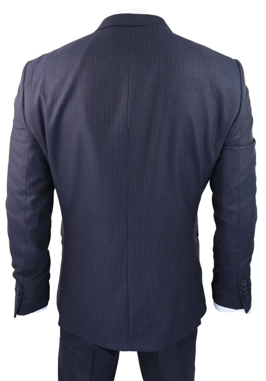 Terno de 3 peças azul-marinho com risca de giz - RC20-31