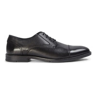 Regent - Sapatos Derby Masculinos em Couro Preto Polido