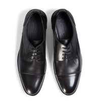 Regent - Sapatos Derby Masculinos em Couro Preto Polido