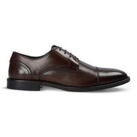 Regent - Sapatos Derby Masculinos em Couro Marrom Escuro Polido