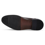 Regent - Sapatos Derby Masculinos em Couro Marrom Escuro Polido