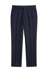 Regent - Calças xadrez azul-marinho para homem