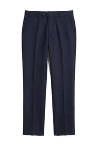 Regent - Calças xadrez azul-marinho para homem