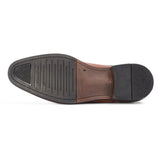 Regent - Sapatos Derby Masculinos em Couro Castanho Claro Envelhecido