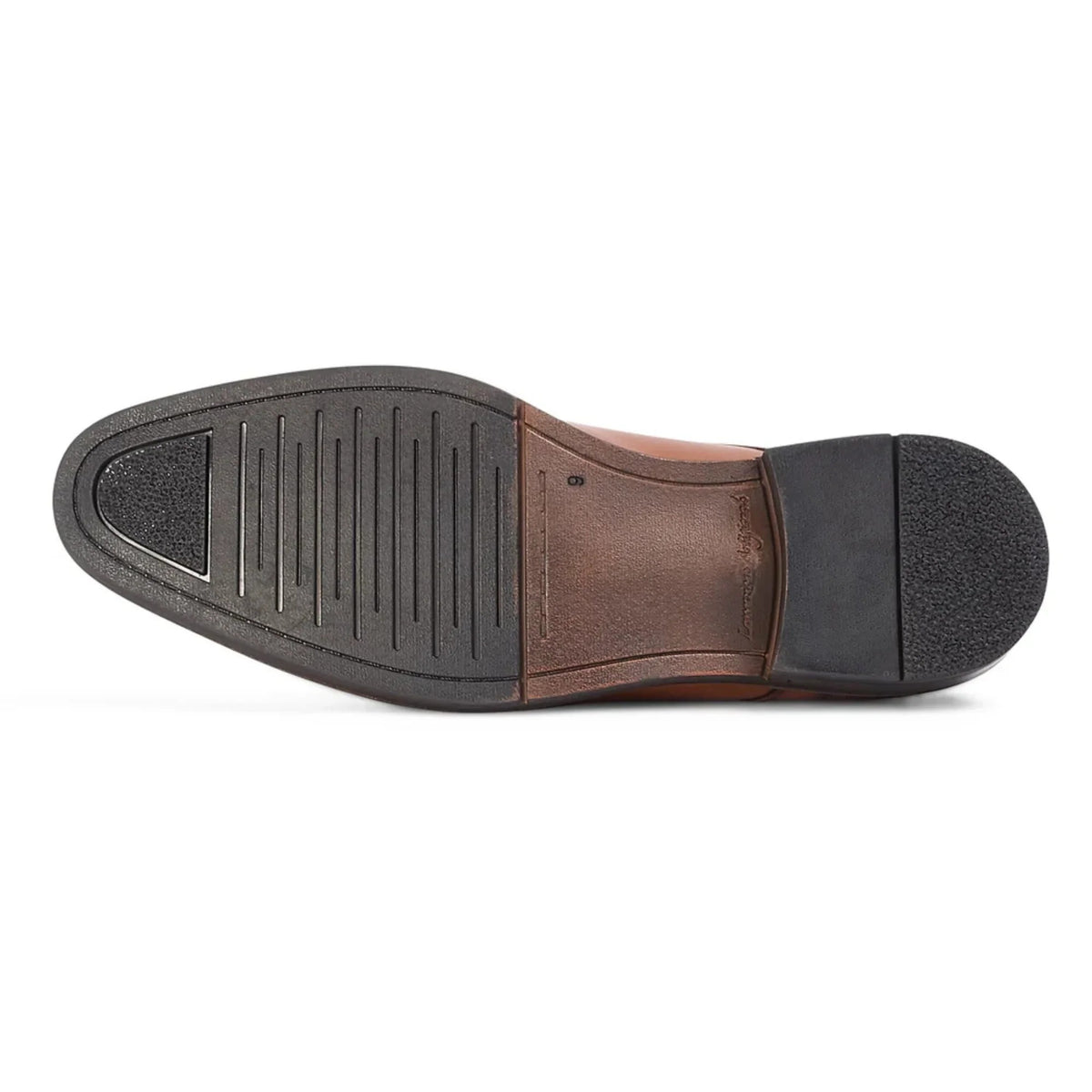Regent - Sapatos Derby Masculinos em Couro Castanho Claro Envelhecido