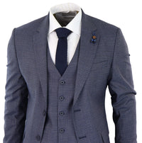 Terno de 3 peças xadrez pastor azul-acinzentado - RK20-11