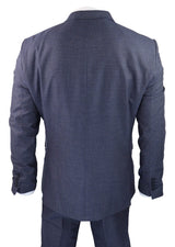 Terno de 3 peças xadrez pastor azul-acinzentado - RK20-11