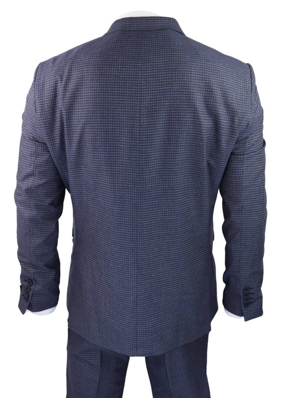 Terno de 3 peças xadrez pastor azul-acinzentado - RK20-11