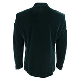 Rosa - Blazer de jantar masculino em veludo macio verde-oliva com 1 botão.