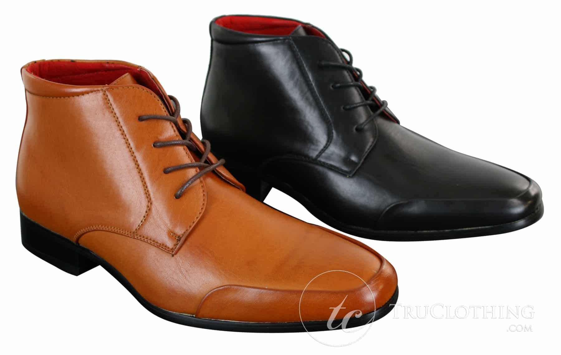 Rossellini Aldo Botas Chelsea de Cano Curto com Cadarço para Homens em Couro Castanho Claro e Preto - Estilo Casual Elegante