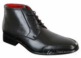Rossellini Aldo Botas Chelsea de Cano Curto com Cadarço para Homens em Couro Castanho Claro e Preto - Estilo Casual Elegante