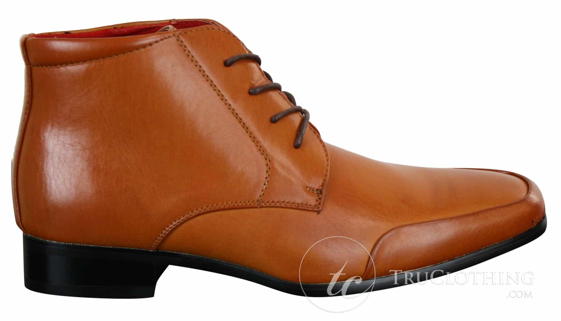 Rossellini Aldo Botas Chelsea de Cano Curto com Cadarço para Homens em Couro Castanho Claro e Preto - Estilo Casual Elegante