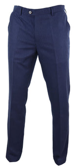 Calças masculinas azul-marinho com risca de giz - Cavani Rosselli