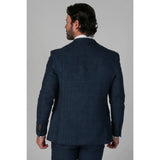 Scott - Blazer masculino xadrez em tweed azul