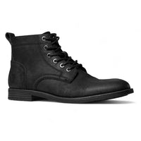 Sebastian - Botas Desert de Couro Pretas com Cadarço para Homem