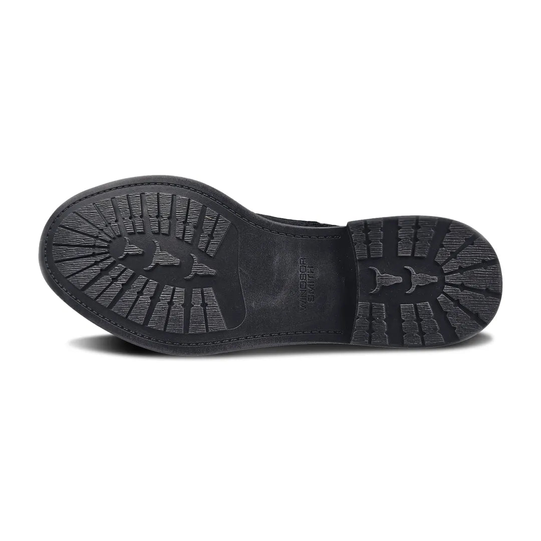 Sebastian - Botas Desert de Couro Pretas com Cadarço para Homem