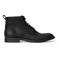 Sebastian - Botas Desert de Couro Pretas com Cadarço para Homem