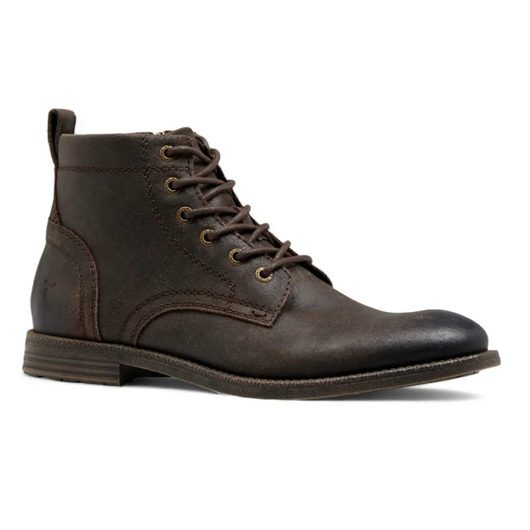 Sebastian - Botas Desert Masculinas de Couro Marrom com Cadarço