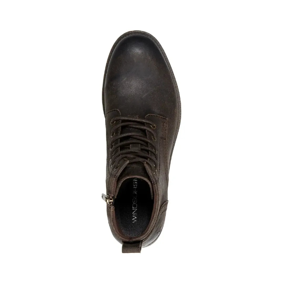 Sebastian - Botas Desert Masculinas de Couro Marrom com Cadarço