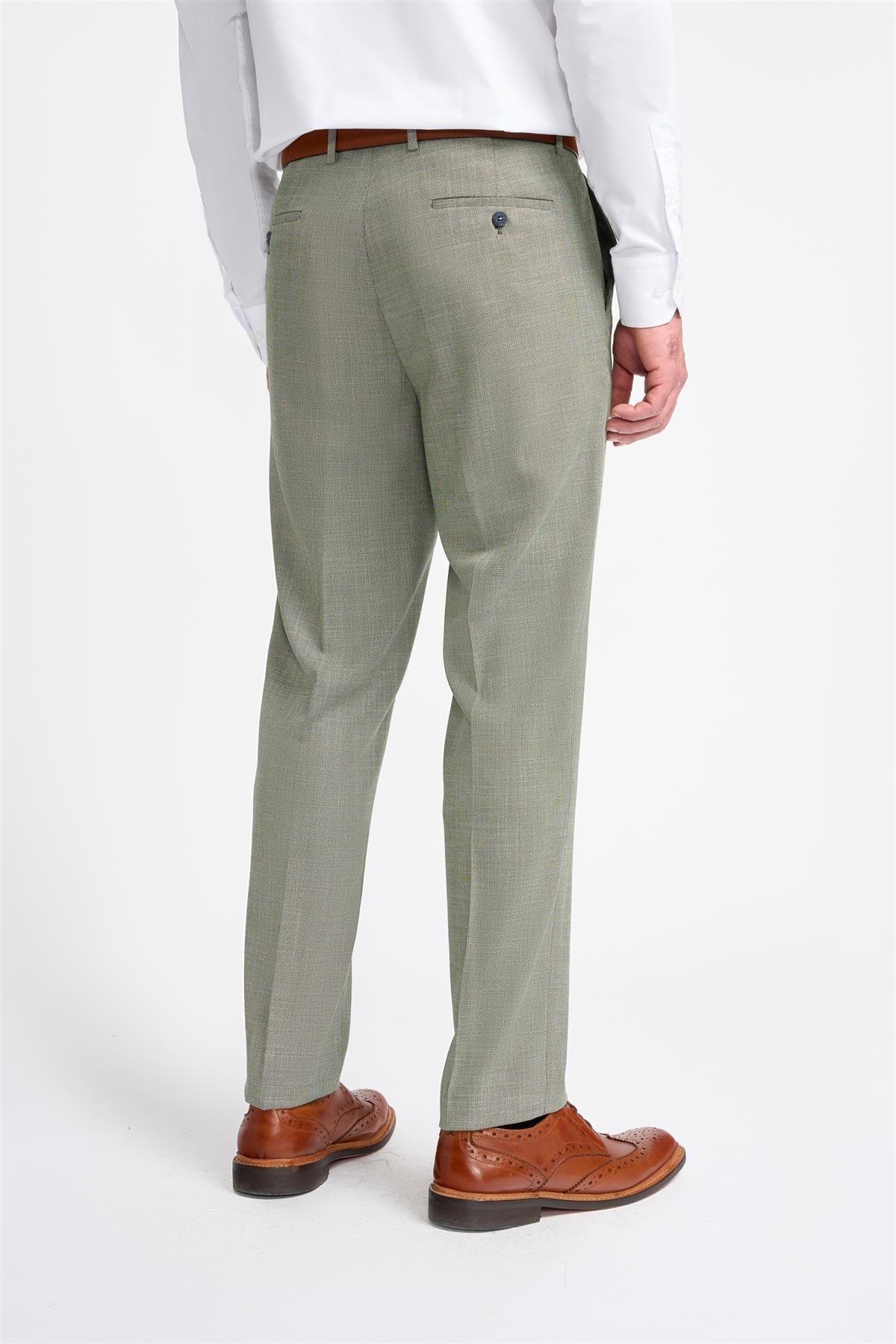 Miami - Calças de verão masculinas verde-sálvia