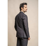 Seeba - Blazer Clássico Masculino Cinza-Escuro