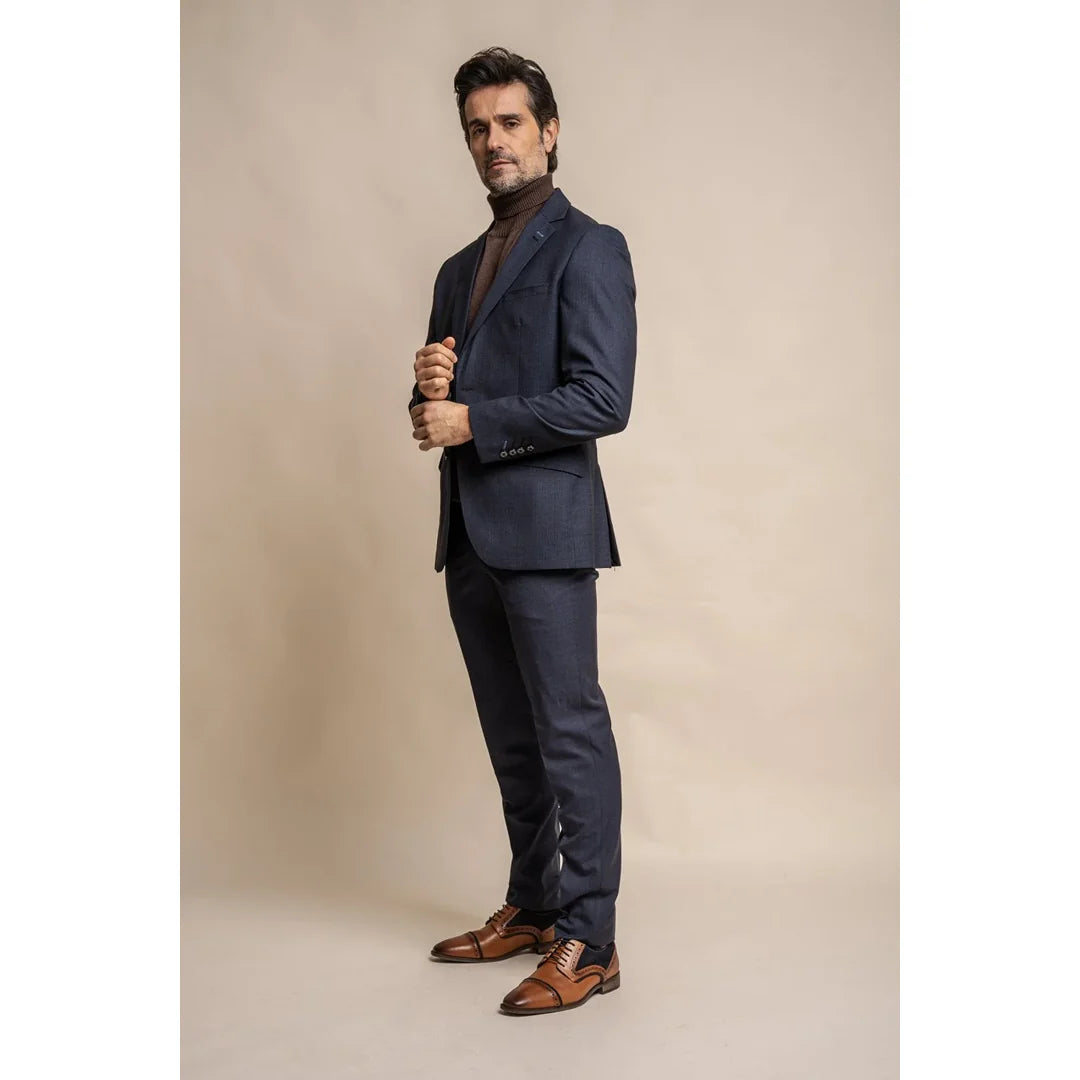 Seeba - Blazer Clássico Masculino Azul Marinho