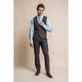 Colete masculino clássico Seeba na cor carvão