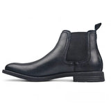 Sergio - Botas Chelsea de couro pretas para homem