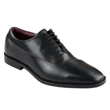 Sapatos Derby Masculinos de Couro Legítimo com Cadarço, Estilo Clássico e Elegante, Pretos.