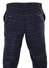 Cavani Shelby - Calças Clássicas Masculinas em Tweed Xadrez Vintage Peaky Blinders