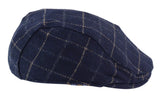 Boné masculino xadrez azul marinho estilo avô