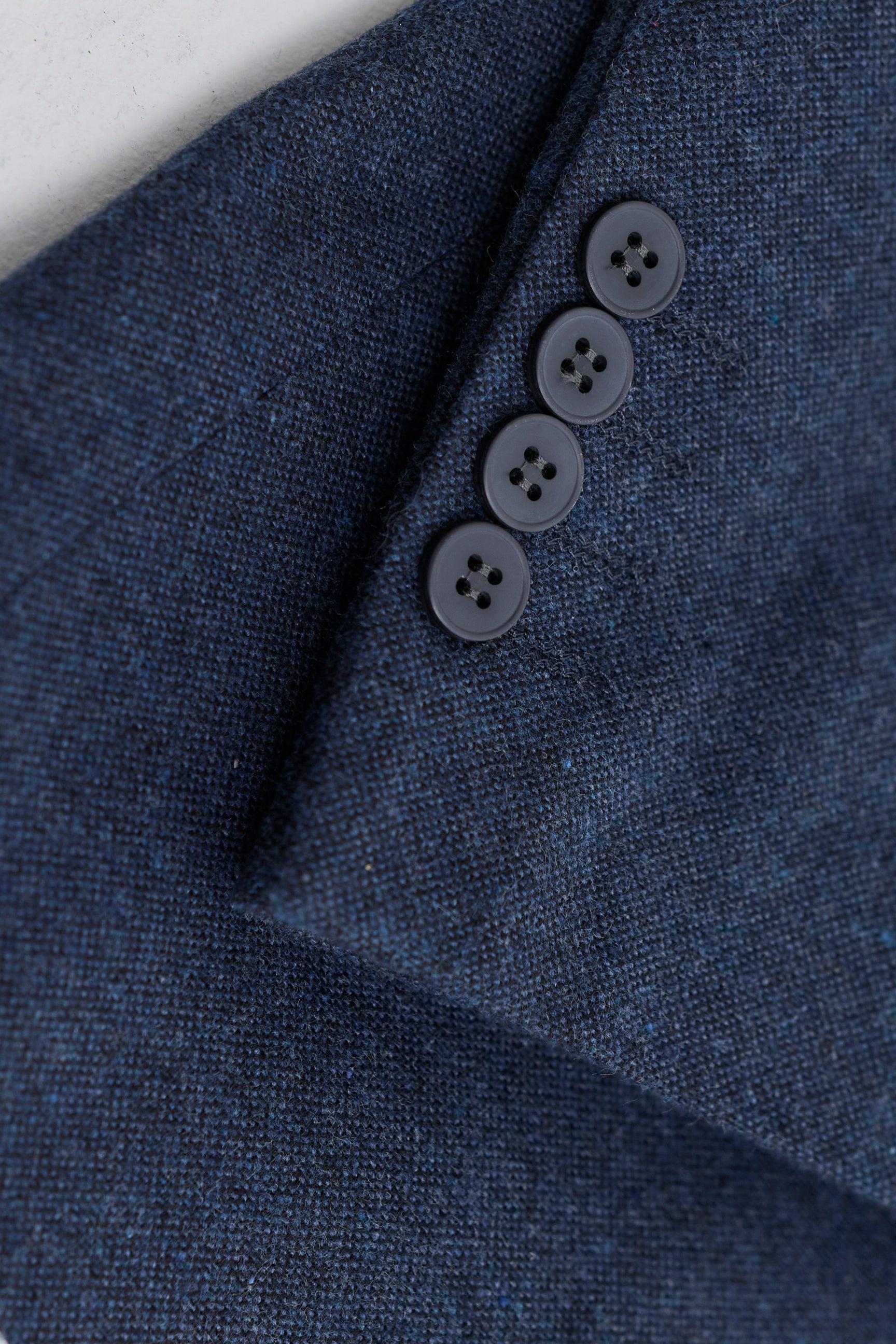 Terno masculino azul-marinho de lã estilo Peaky Blinders
