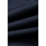 Seeba - Calças clássicas azul-marinho para homem