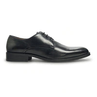 Taylor - Sapatos Derby Clássicos Masculinos de Couro Preto com Cadarço