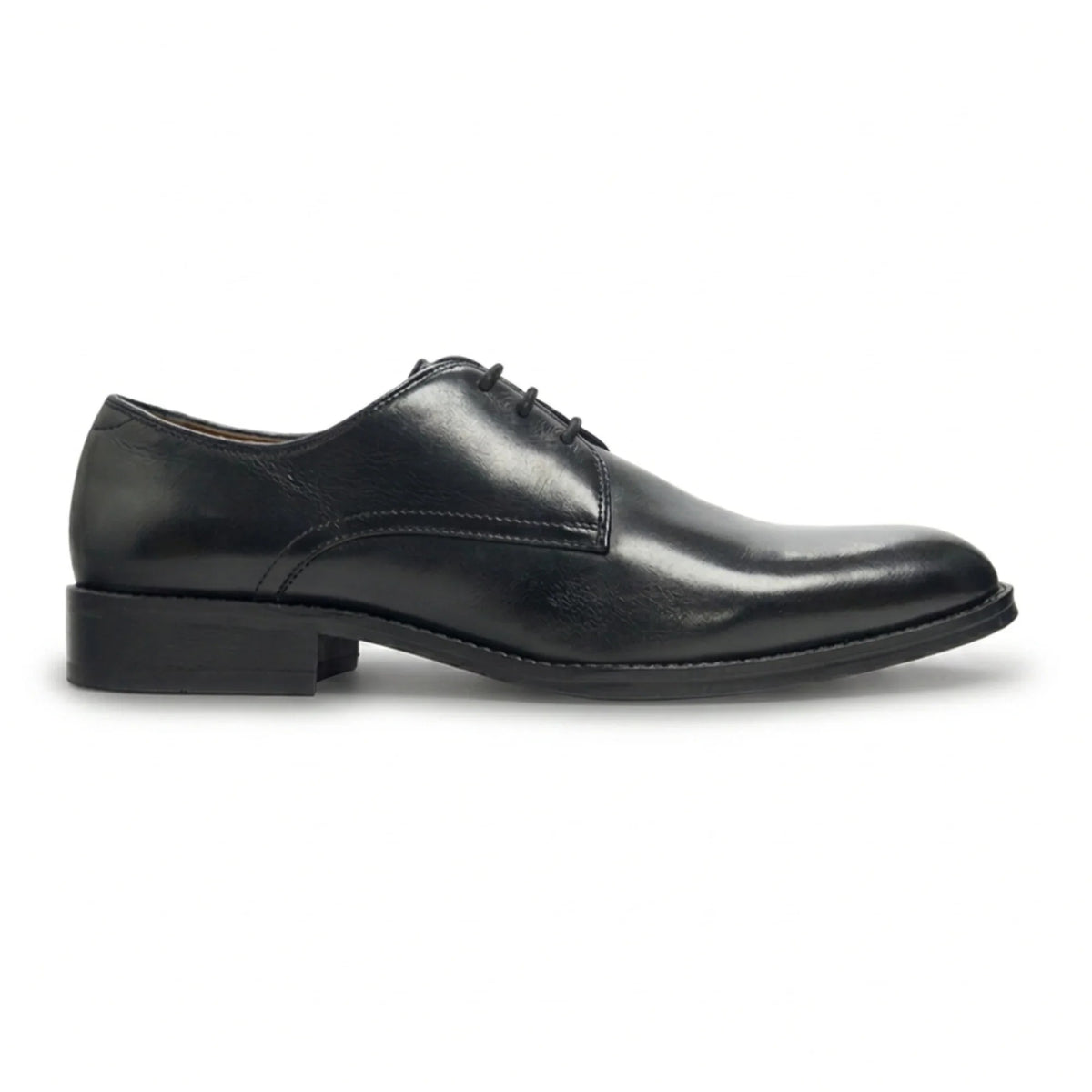 Taylor - Sapatos Derby Clássicos Masculinos de Couro Preto com Cadarço