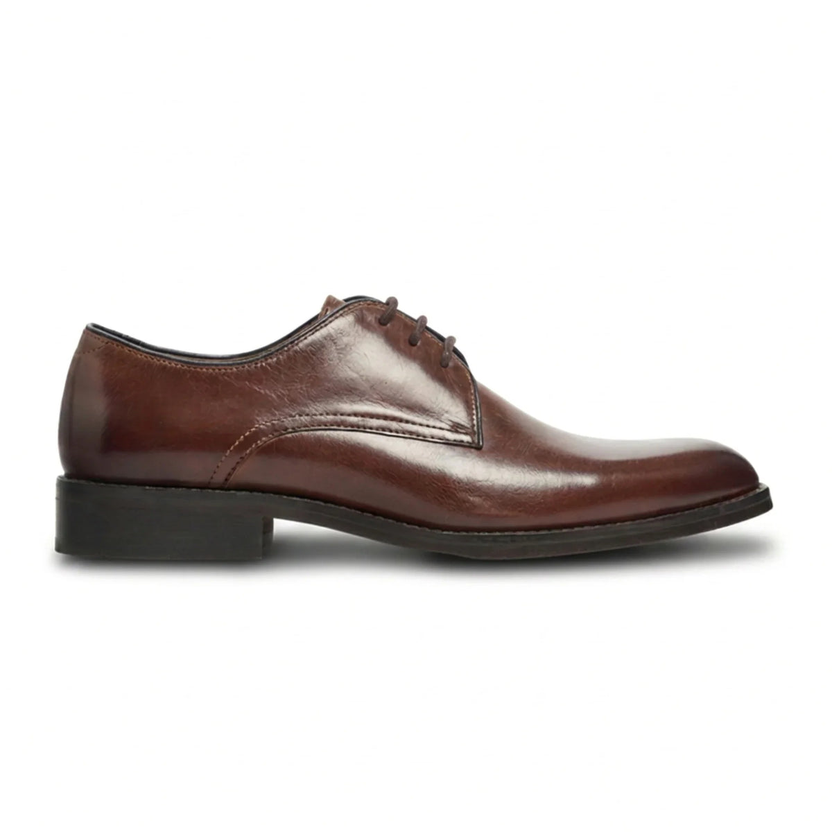Taylor - Sapatos Derby Clássicos Masculinos de Couro Marrom com Cadarço