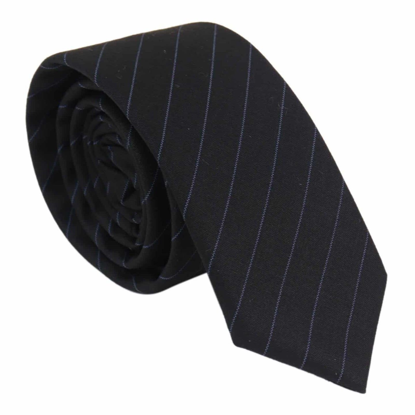 Conjunto de gravata e lenço de bolso masculino - Listras pretas STZ42, tamanho único